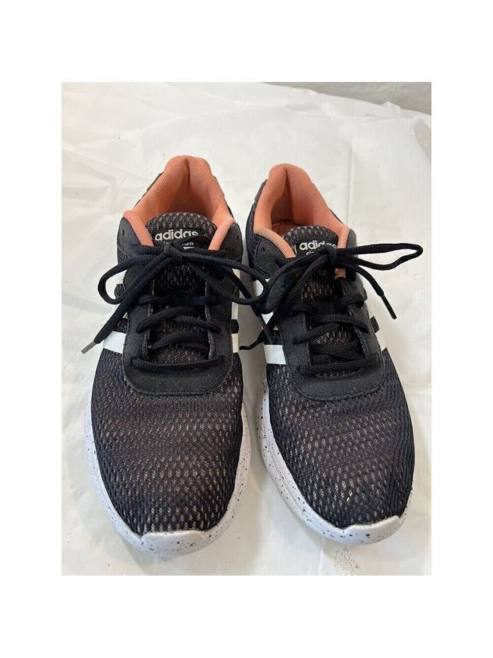 Adidas Neo Cloudfoam Speed W Womens Black/White/Pink Size 8